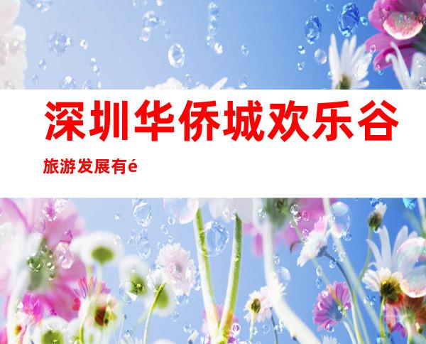 深圳华侨城欢乐谷旅游发展有限公司